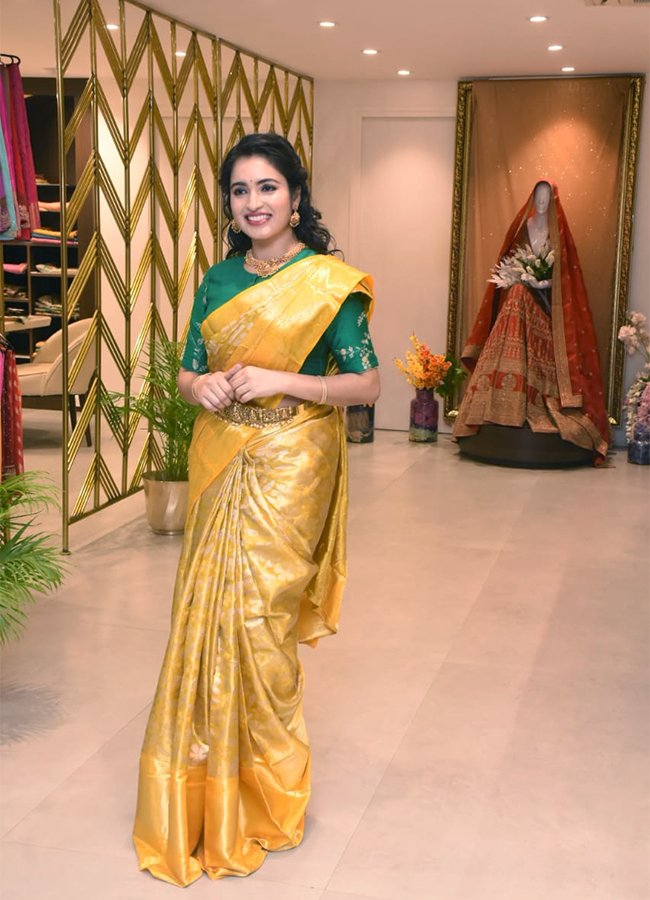 Telugu Actress Rathika Rose Stills in Yellow Saree